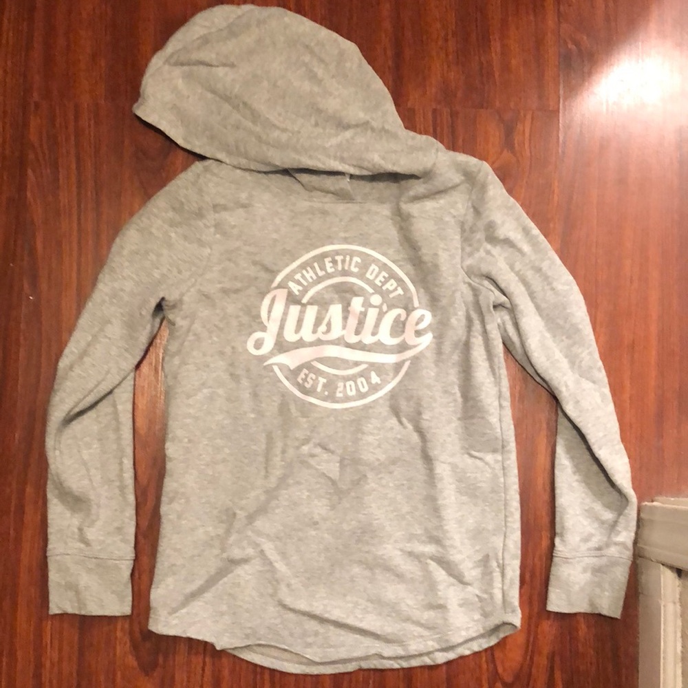 Like new girls sweat shirt with hoodie